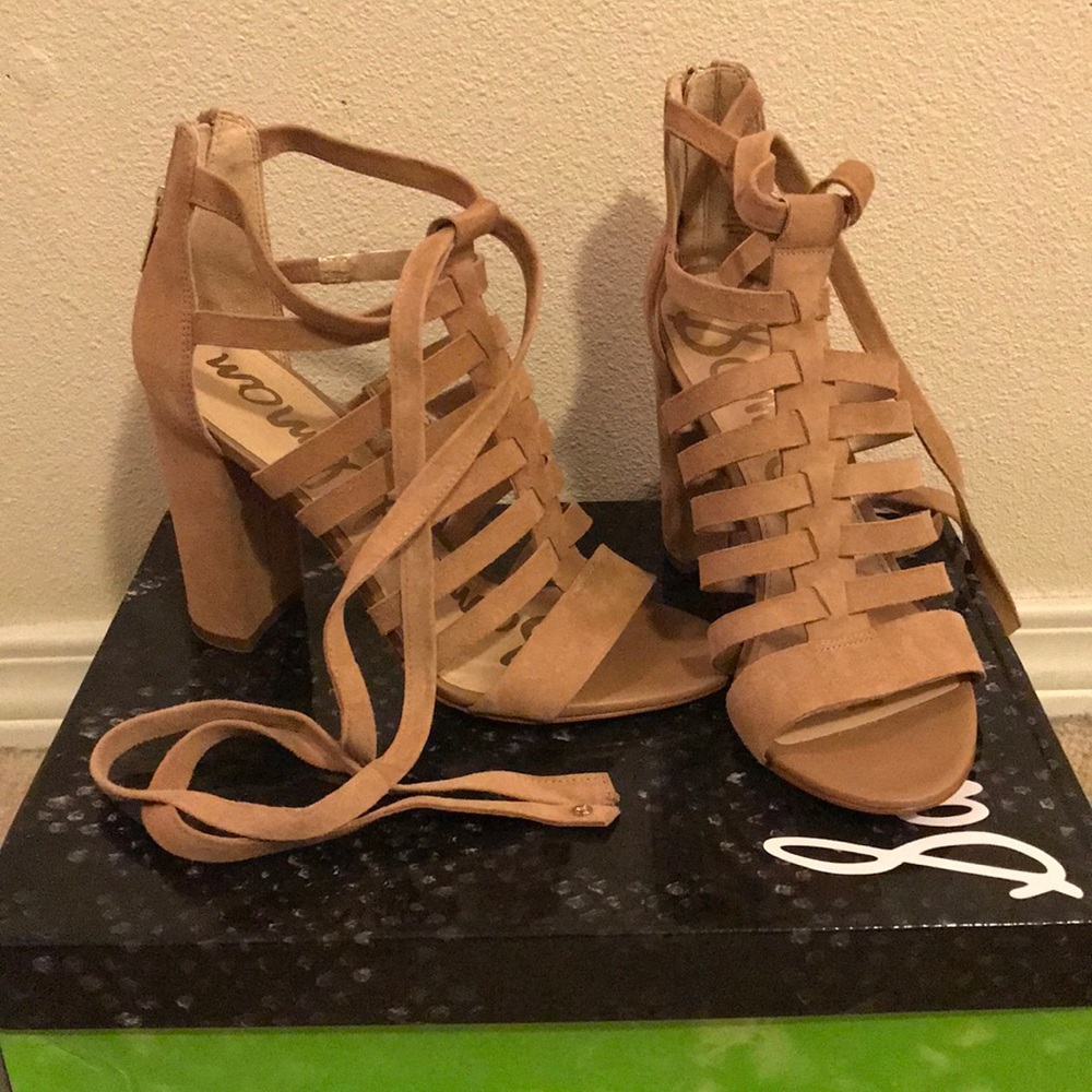 Never worn strappy heels
